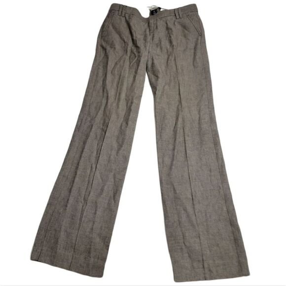 Women's Gap Straight Leg Pants Sz 2 Long Brown - Picture 1 of 7